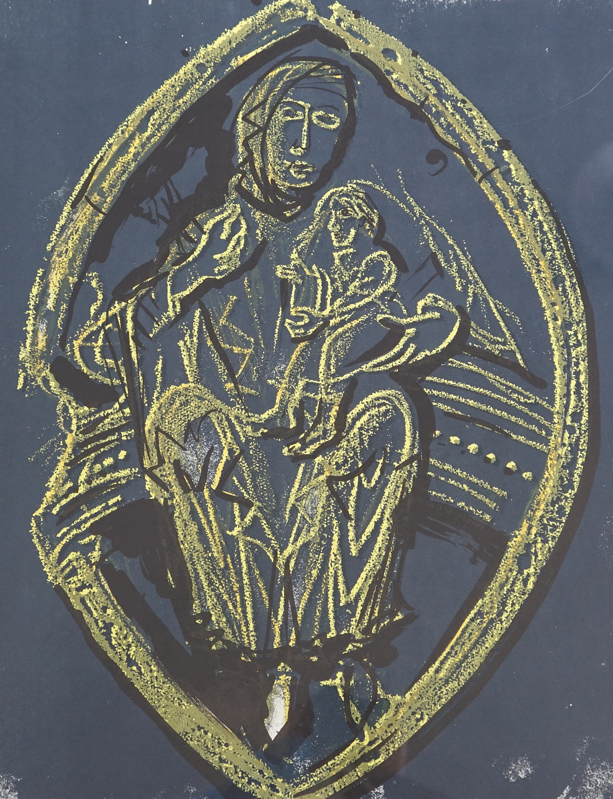 John Piper (British, 1903-1992), lithograph, Virgin and Child (L.267), signed in pencil, 53/95, 70.5 x 56cm. Condition - fair, staining to the margin